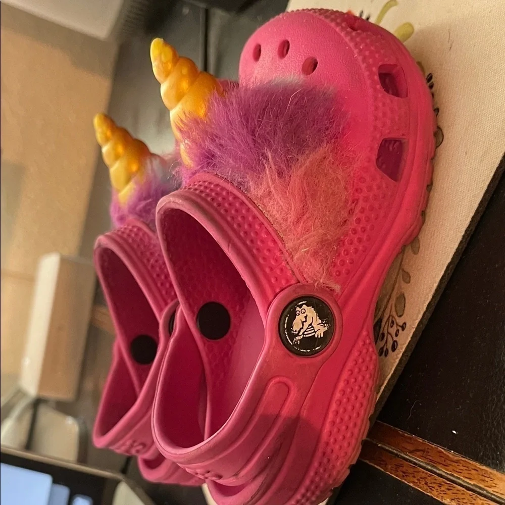 Crocs Kids Unicorn with Furry Accents